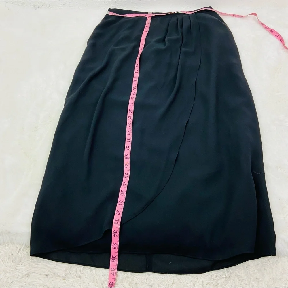 R&K evening Classic Black pleated side maxi Pencil Skirt size large - Picture 13 of 13
